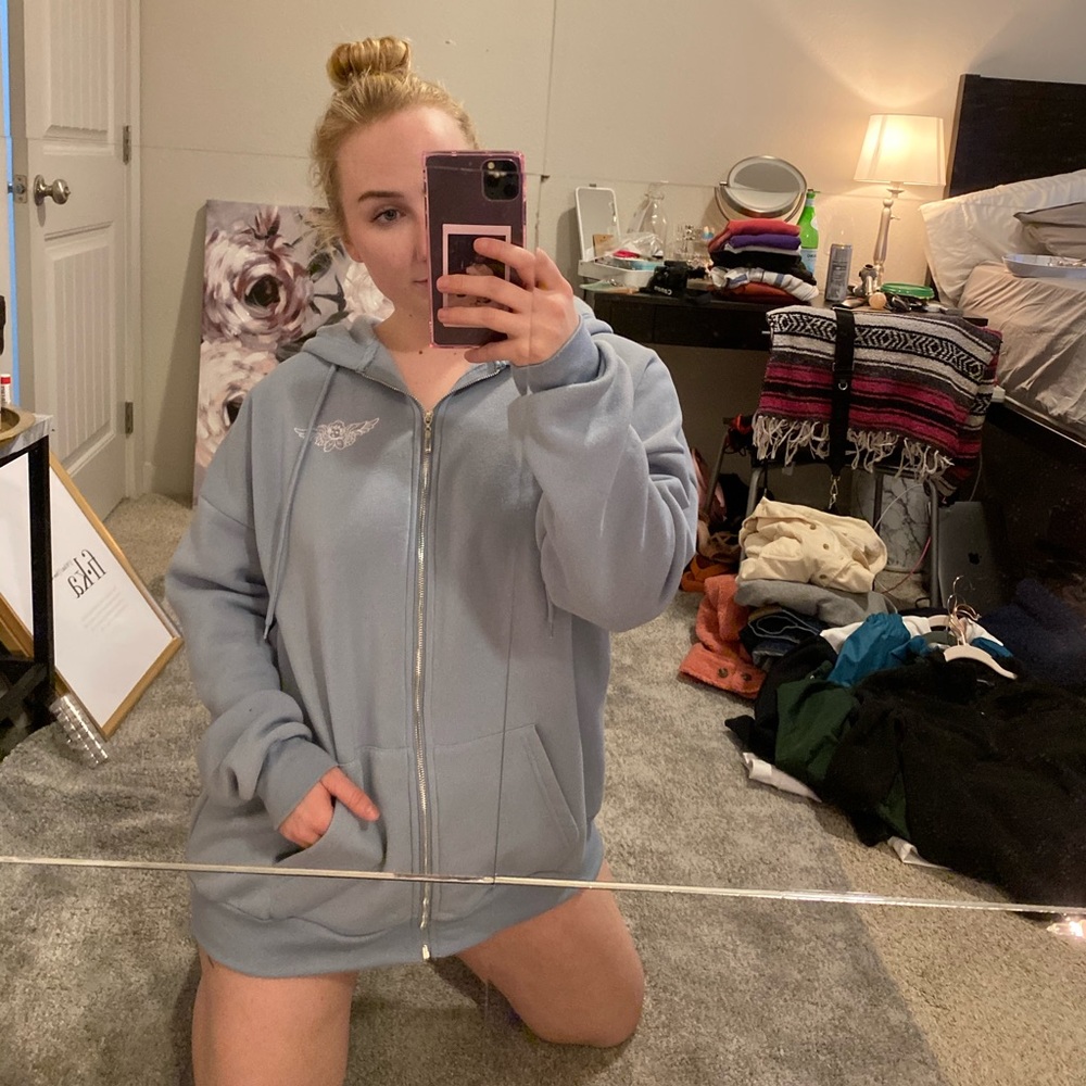 Zip up angel sweater:)